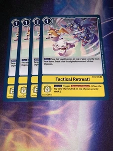 Digimon TCG Singles - Tactical Retreat! x4 - BT4-105 - Uncommon - NM - Playset - Picture 1 of 1