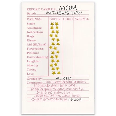 Divertida tarjeta del día de la madre del niño, boletín de calificaciones de American Greetings + sobre Foto 1 de 4