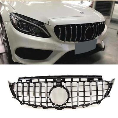 TRADE VEHICLE PARTS Fits Mercedes E Class W213 C238 16-20 Front Grille AMG Panamericana Style Chrome