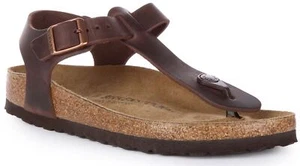 Sandalia Birkenstock Kairo Puntera Correa Birko Flor Marrón Ajuste Estrecho EE. UU. 5-10 - Imagen 1 de 12