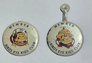 1950's Birdseye Kids Club premium buttons - Picture 1 of 1