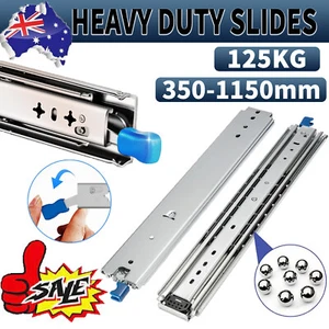 125kg Heavy Duty Drawer Slides / Fridge Runners - Draw Trailers 350mm to 2300mm - Picture 1 of 9