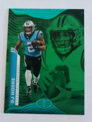DJ Moore Illusions Green Parallel #13 Carolina Panthers 2022 Panini NFL - Image 1 of 2