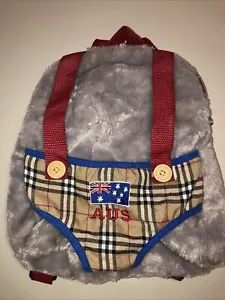 Real Aus Australia Child Size Backpack to Carry Doll Plush Soft Toy EUC - Picture 1 of 6