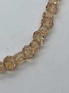 AMBER GLASS LUSTER CUBE AND ROUND FACETED 8MM BEADS FOR JEWELRY - Picture 1 of 4