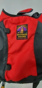 Outward Hound Doggie Backpack Red pads Hiking Dogs safety hiking pouch pockets - Picture 1 of 12