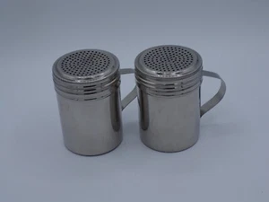 Set of 2 Aluminum Versatile Shakers with Handles Holds 10 oz. Made in India - Picture 1 of 4