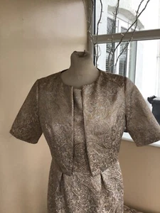 geliebtes Mutter der Braut/Bräutigam Gold & Silber Kleid und Jacke Gr. 10/12 - Bild 1 von 12