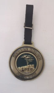 PEBBLE BEACH 1919 Golf Links Double Sided Metal Medallion Pendant Bag Tag - Picture 1 of 4