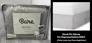 Bare Home Premium Microfiber Bed Skirt, Light Grey Queen Size - Picture 1 of 7