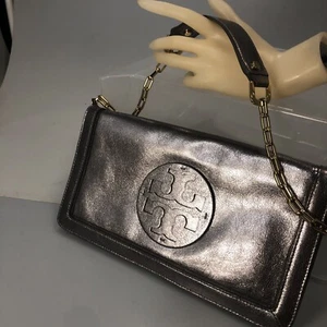 vintage tory burch metallic  reva clutch - Picture 1 of 23