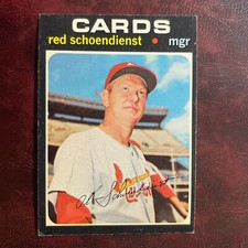 1971 Topps Set RED SCHOENDIENST #239 ST. LOUIS CARDINALS - EX-MINT *HIGH GRADE*