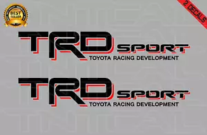 2- TRD SPORT Decals Set Fits 2006 Tacoma Tundra Truck Vinyl Sticker black/red - Picture 1 of 1