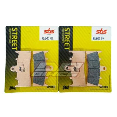 Pastilhas de freio dianteiras sinterizadas Kawasaki ZRX 1200 R 2001 - 2008 SBS Street 686HS - Imagem 1 de 4