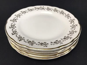 SC RICHARD GINORI Beilagenteller 7-1/2" Brot Butter Floral Vergoldet (x5 Stück) ANTIK - Bild 1 von 11