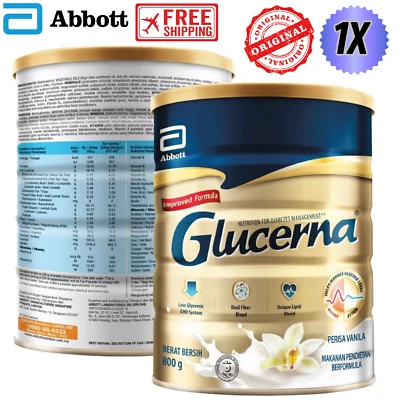 Abbott Glucerna Triple Cuidado Diabético Leche en Polvo Vainilla 1 X 800g ENVÍO RÁPIDO Foto 1 de 4