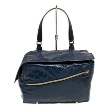 Auth GHERARDINI - Navy PVC Handbag