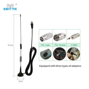 2Pcs/lot Radio Antenna Lot 3dBi SMA Magnetic Small Size Three Types of Adapters - Picture 1 of 6