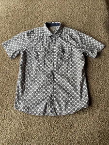 Moon Shine Spirit Shirt Herren L hellgrau kurzärmelig Perle Snap Brad Paisley - Bild 1 von 11