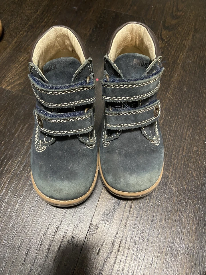 Sapatos masculinos Primigi First Step tamanho EUA 7/UE 24 feitos na Itália sapatos de couro - Imagem 1 de 4