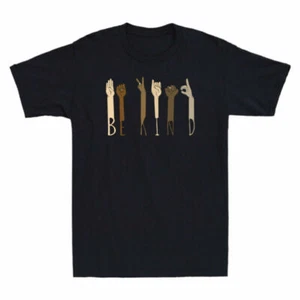 Gift Funny Sign Men's Language Kindness Kind Cotton Hand Be Short T-Shirt Sleeve - Picture 1 of 7