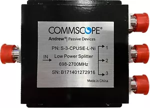 S-3-CPUSE-L-Ni 3-way low power splitter N female connections 555-2700 MHz - Picture 1 of 4