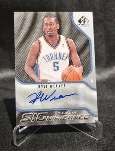 2009-10 SP Game Used SIGnificance Thunder Basketball Card #SKW Kyle Weaver - Picture 1 of 2