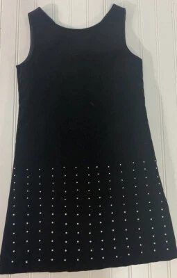 Vestido de terciopelo negro Luli & Me para niñas talla 10  Foto 1 de 4