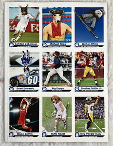 BICHON WHITE 2013 SPORTS ILLUSTRATED SI FOR KIDS TOP DOGS UNCUT SHEET