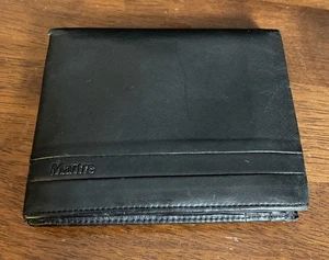 Vintage Maitre sehr weiches schwarzes Leder dreifach faltbare Geldbörse mit Münzetui, Deutschland - Bild 1 von 8