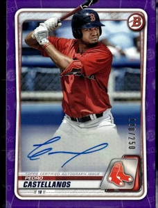 2020 Bowman #PA-PC Pedro Castellanos Prospect Autographs Purple #/250 - Picture 1 of 2
