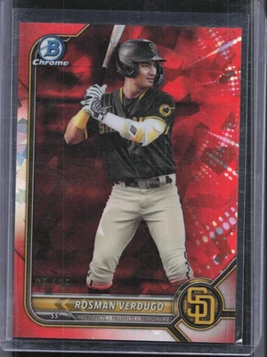 2022 Bowman Draft Sapphire Edition #BDC-161 Rosman Verdugo Orange #/25 - Image 1 of 2