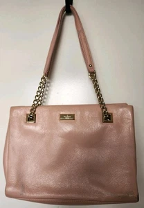 Bolso de hombro Kate Spade Jordyn mediano con asa de cadena de cuero en rosa - Imagen 1 de 14