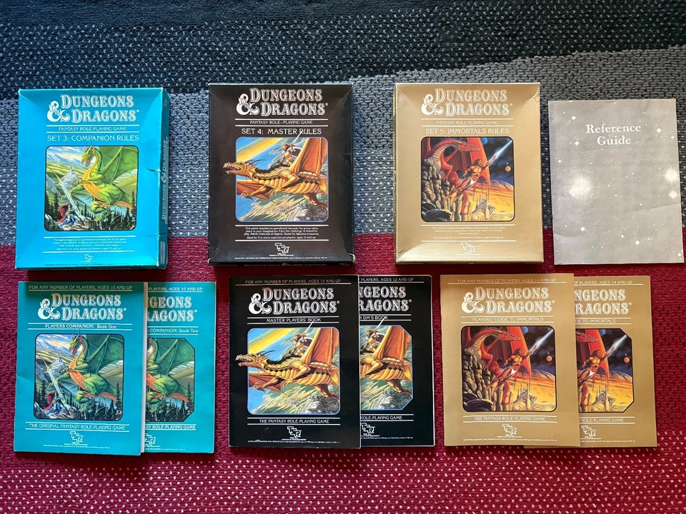 Dungeons & Dragons Vintage Box Sets - Companion, Master, Immortal Rules - Image 1 of 1