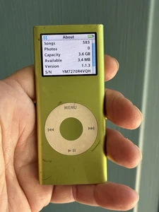 Apple iPod Nano 2nd Generation Green A1199 (4 GB) 583 SONGS WORKS - Device Only - Picture 1 of 7