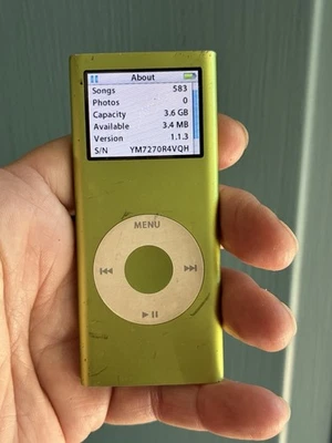 Apple iPod Nano 2nd Generation Green A1199 (4 GB) 583 SONGS WORKS - Device Only - Image 1 of 4