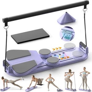 Tabla Pilates Plegable Multifuncional con Abdominales Casa Portatil Ejercicio - Picture 1 of 12