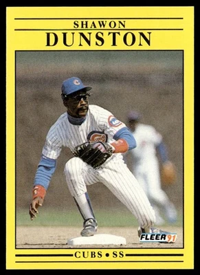 1991 Fleer Shawon Dunston Chicago Cubs #420 - Image 1 of 2