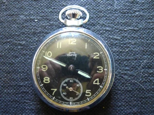 Reloj Bolsillo Smiths Empire Caballeros Cuadrado Negro Cromado. Viento manual..50mm.  Funcionando - Imagen 1 de 5