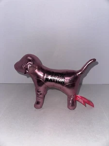Victoria Secret Pink Nation Solid Metallic Pink Plush Stuffed Animal 8" Dog - Picture 1 of 5