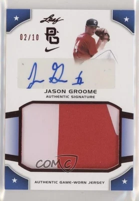 2015 Leaf Perfect Game National Showcase Jersey Red /10 Jay Groome Jason Auto - Image 1 of 2