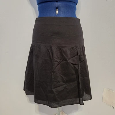 Kenneth Cole New York Black Cotton Drop Waist Mini Skirt Size 2 - Image 1 of 4