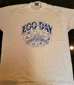Vtg. 1994 Cincinnati ZOO, Zoo Day T-shirt. FBI, Kenner, Star Bank - Picture 1 of 10