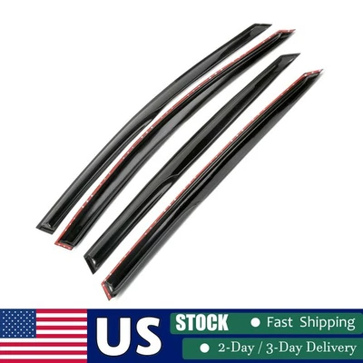 Wind Deflector Fits For Kia Optima 2011-2015 JDM Mugen Style 4Pcs Tape-on Foto 1 de 4