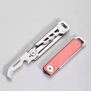 Edelstahl-Schlüsselanhänger EDC Outdoor-Mehrzweck-Tragbarer Werkzeugöffner NEU - Bild 1 von 13