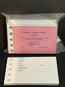 Desktop Address Book Refills 100 Plus Pages E8311 Bandwagon Miles Kimball - Picture 1 of 4