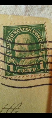 STUNNING BENJAMIN FRANKLIN 1 CENT STAMP IN NEAR PERFECT CONDITION - Image 1 of 3