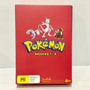 Películas Pokemon 1-3 - DVD de anime, región 4 - Probado y funcionando - Envío gratuito - Imagen 1 de 5