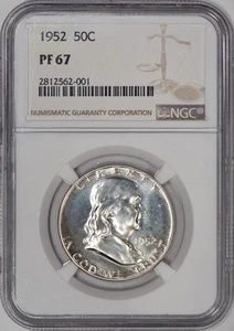 1952 Proof Franklin Half Dollar 50c NGC PF 67 (PR67) - Picture 1 of 5