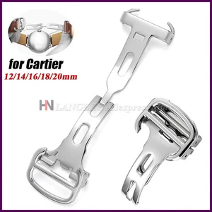 für Cartier Blau Ballon Uhrenschließe 12mm 14mm 16mm 18mm 20mm Uhrenarmband Klappbar - Bild 1 von 29